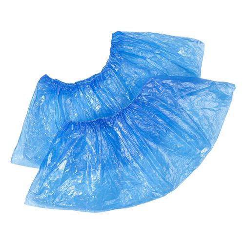 Shoe covers polyethylene blue